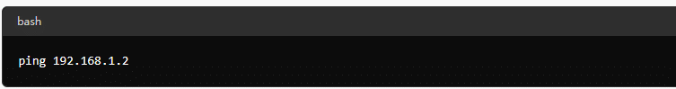 ping 192.168.1.2